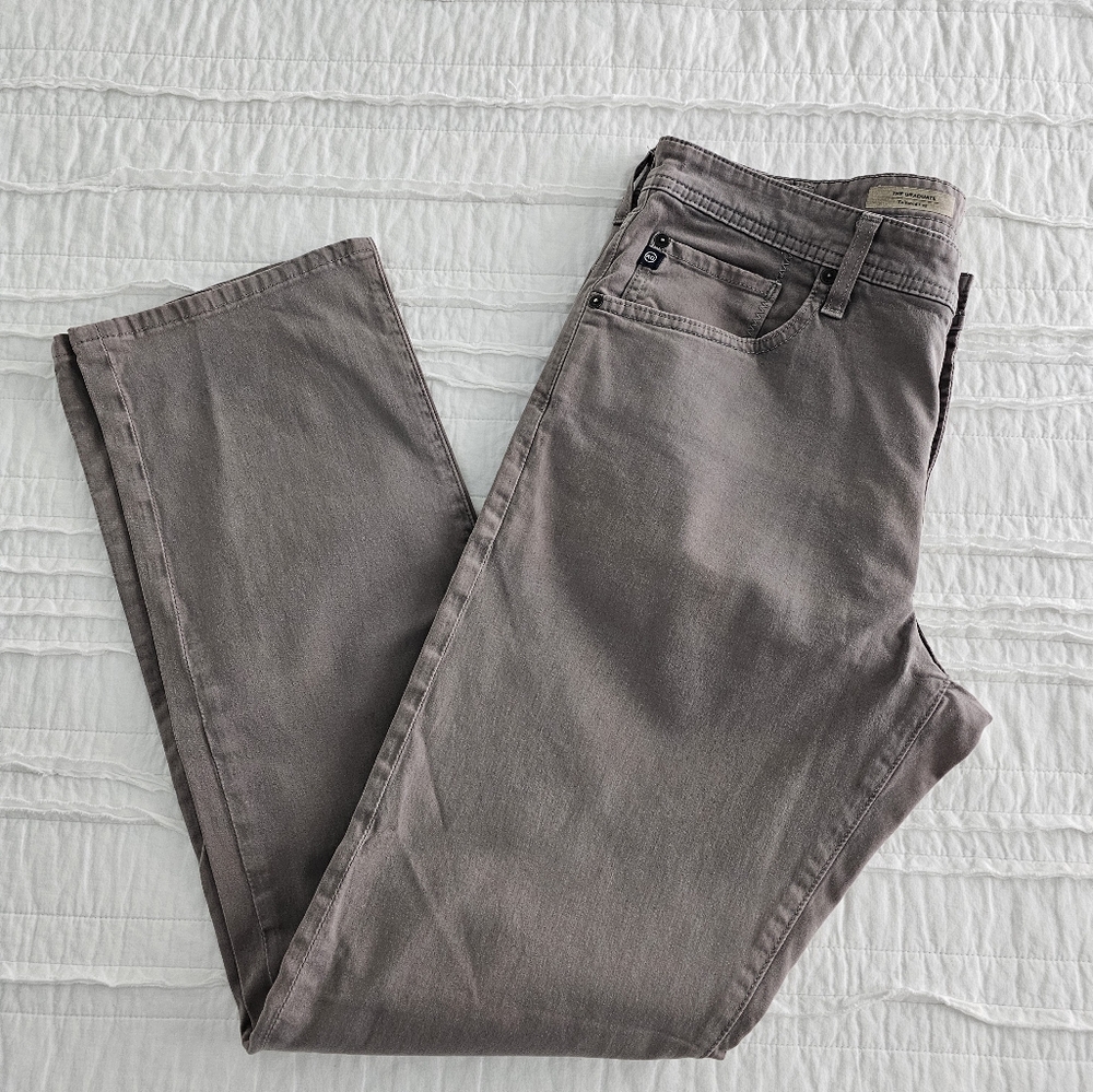 Adriano Goldschmied Jeans Mens 34x31 Brown Graduate Tailored Straight Denim Pant
